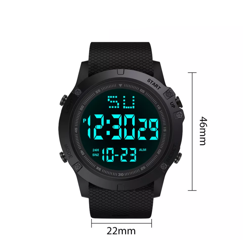 Men’s Digital Outdoor Watch Water Resistant Sports Wristwatch – product view 5 | Great Lakes Outdoor
