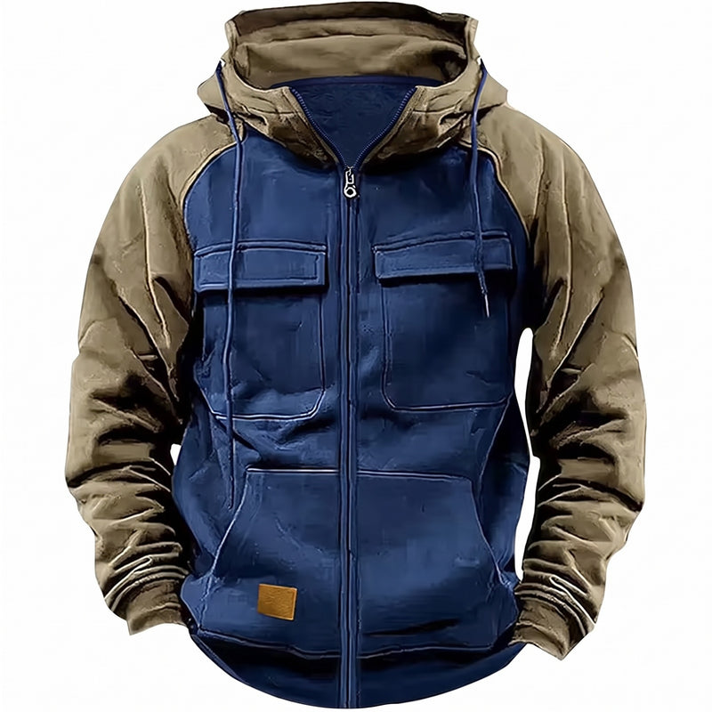 Men's Fleece Jacket Hooded Full Zip Lightweight Warm Winter Coat, product photo 7