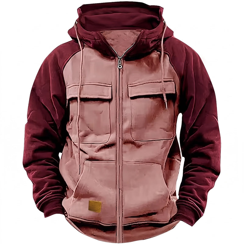 Men's Fleece Jacket Hooded Full Zip Lightweight Warm Winter Coat, product photo 10