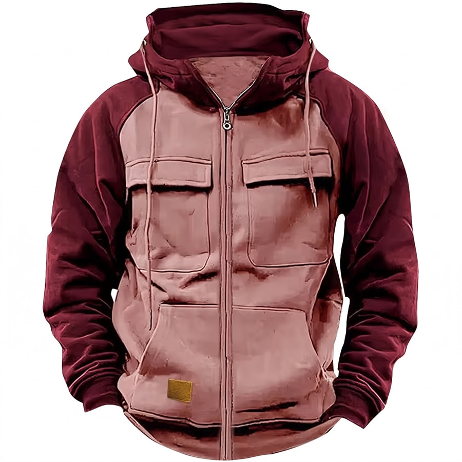 Men's Fleece Jacket Hooded Full Zip Lightweight Warm Winter Coat, product photo 10