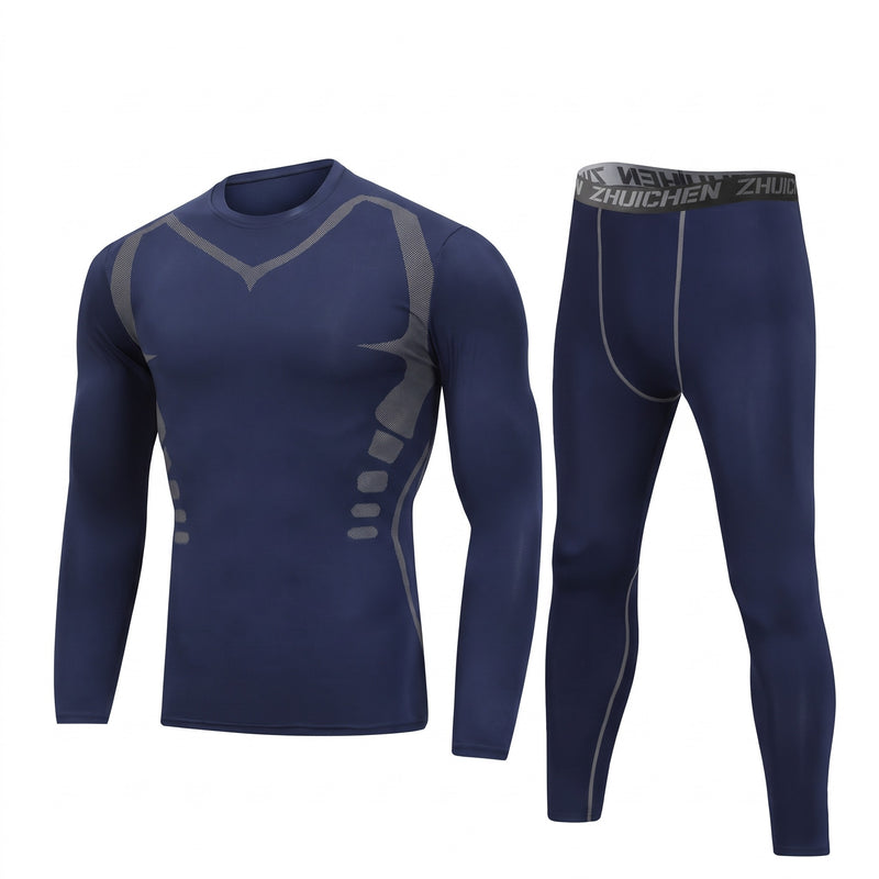 Men's Fleece Lined Tracksuit Set Slim Fit Running Warm Up Suit, product photo 6