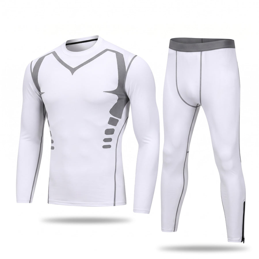 Men's Fleece Lined Tracksuit Set Slim Fit Running Warm Up Suit, product photo 7