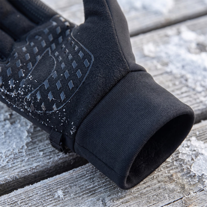 Men's Fleece Lined Winter Gloves Touchscreen Anti Slip Silicone Palm, product photo 4