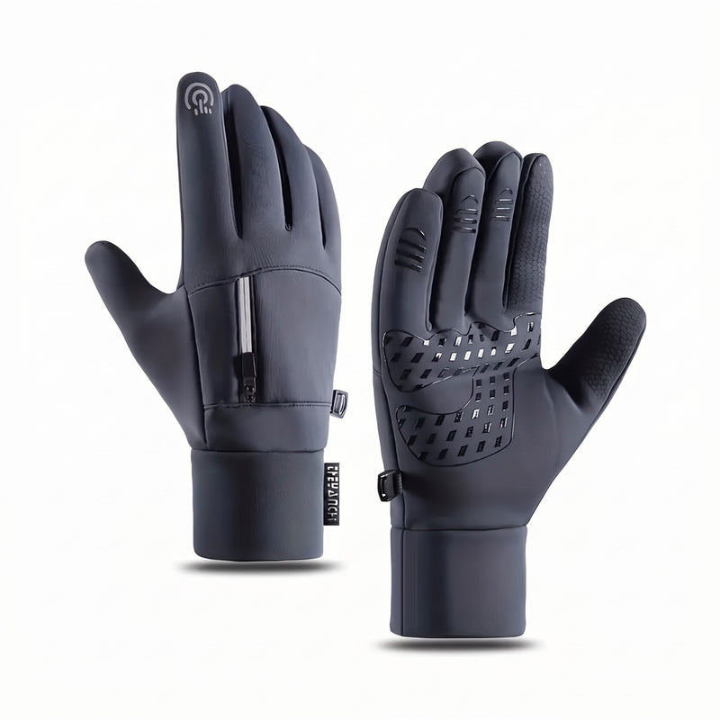 Men's Fleece Lined Winter Gloves Touchscreen Anti Slip Silicone Palm, product photo 6