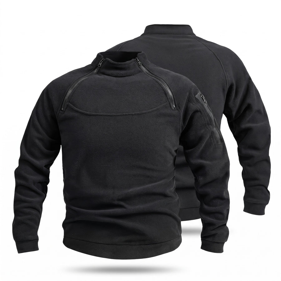 Men's Fleece Pullover Two Pack Half Zip Stand Collar Contrast, product photo 6