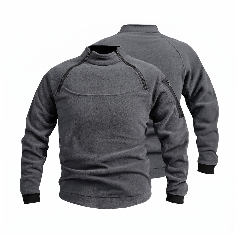 Men's Fleece Pullover Two Pack Half Zip Stand Collar Contrast, product photo 7