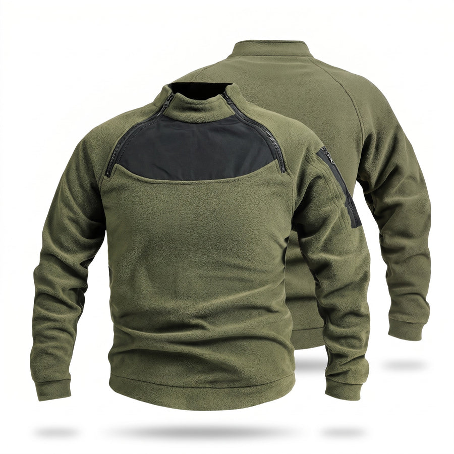 Men's Fleece Pullover Two Pack Half Zip Stand Collar Contrast, product photo 8