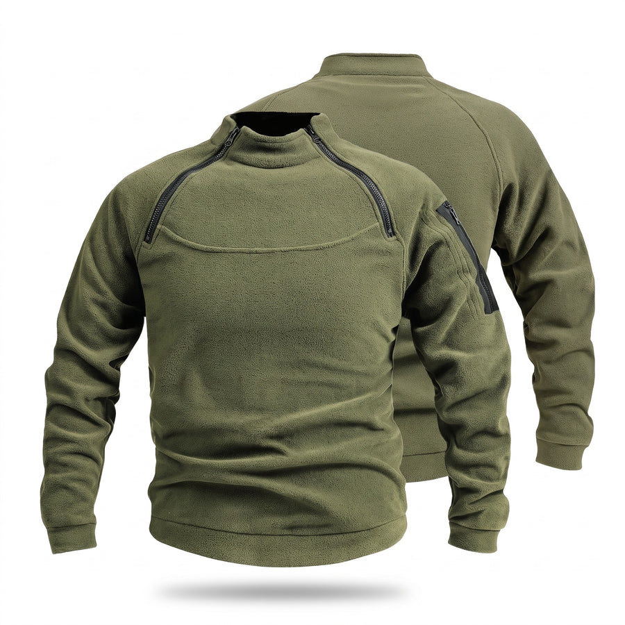 Men's Fleece Pullover Two Pack Half Zip Stand Collar Contrast, product photo 9
