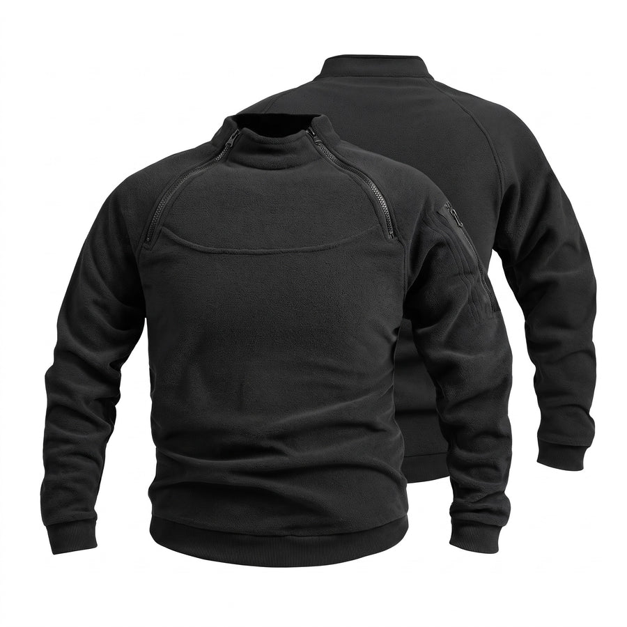 Men's Fleece Pullover Two Pack Half Zip Stand Collar Contrast, product photo 13
