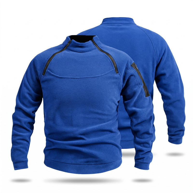 Men's Fleece Pullover Two Pack Half Zip Stand Collar Contrast, product photo 15