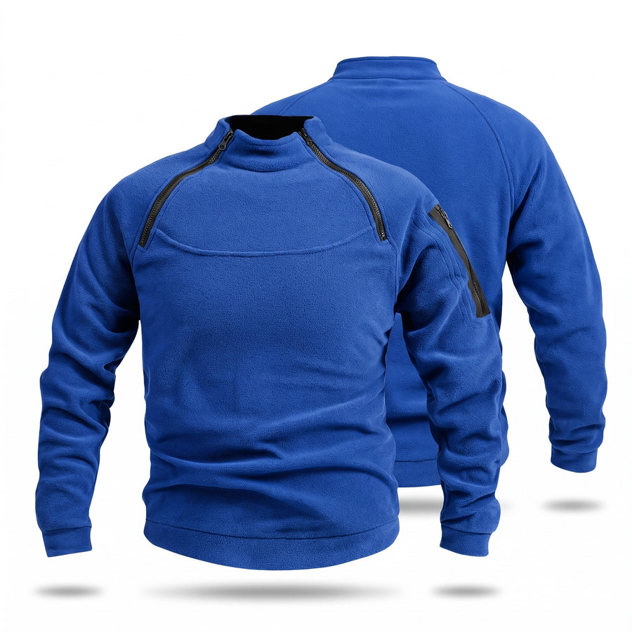 Men's Fleece Pullover Two Pack Half Zip Stand Collar Contrast, product photo 15