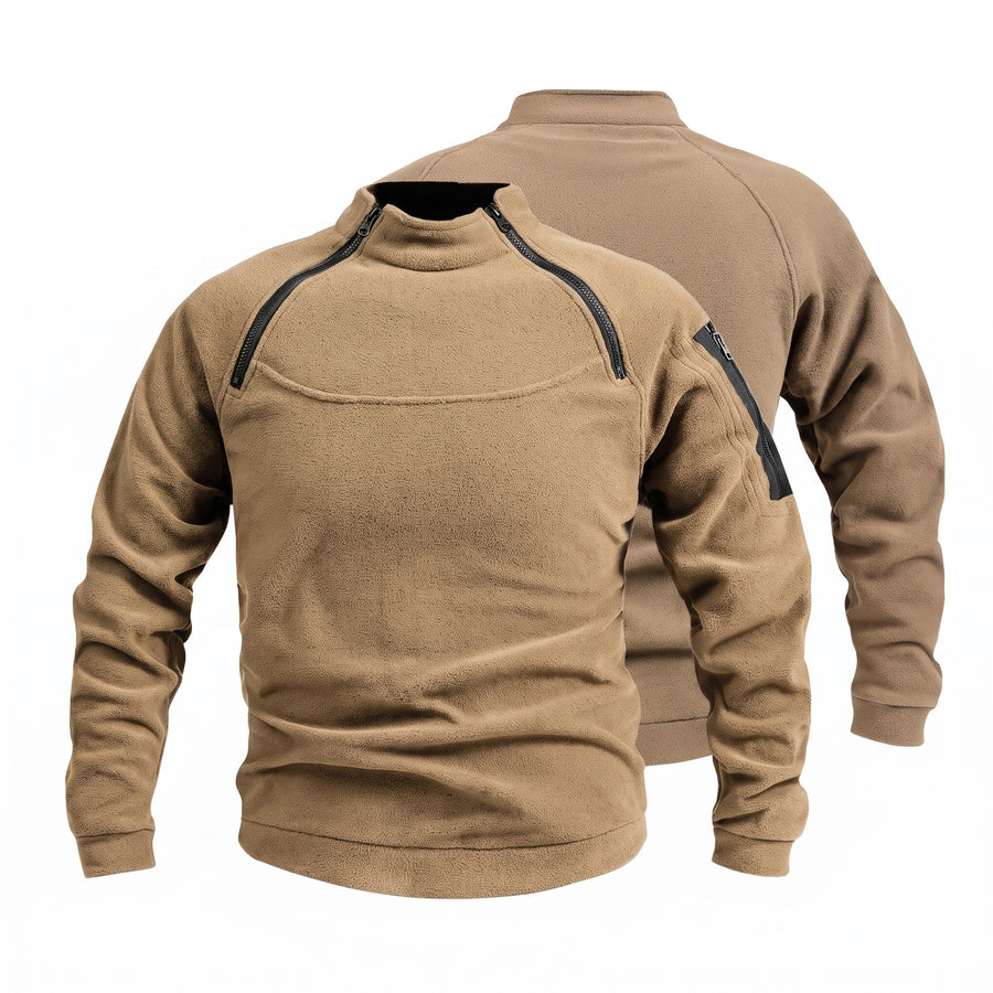 Men's Fleece Pullover Two Pack Half Zip Stand Collar Contrast, product photo 16