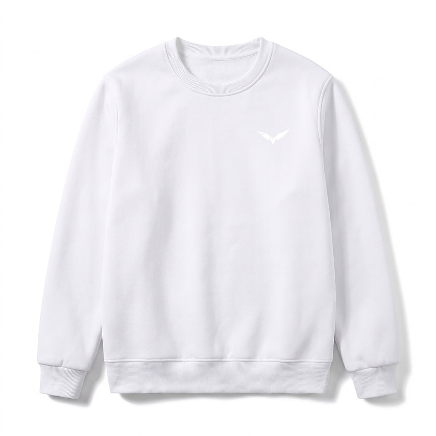 Men's Fleece Sweatshirt Crew Neck Wing Print Soft Lined Pullover, product photo 6