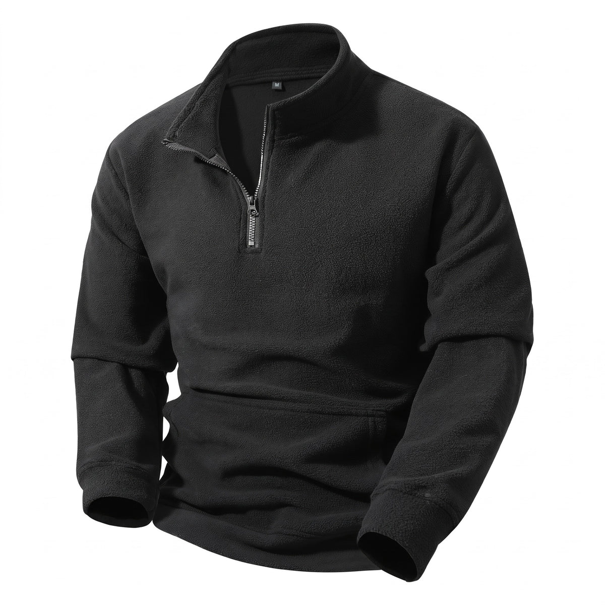 Men's Fleece Sweatshirt Half Zip Stand Collar Loose Outdoor, product photo 1