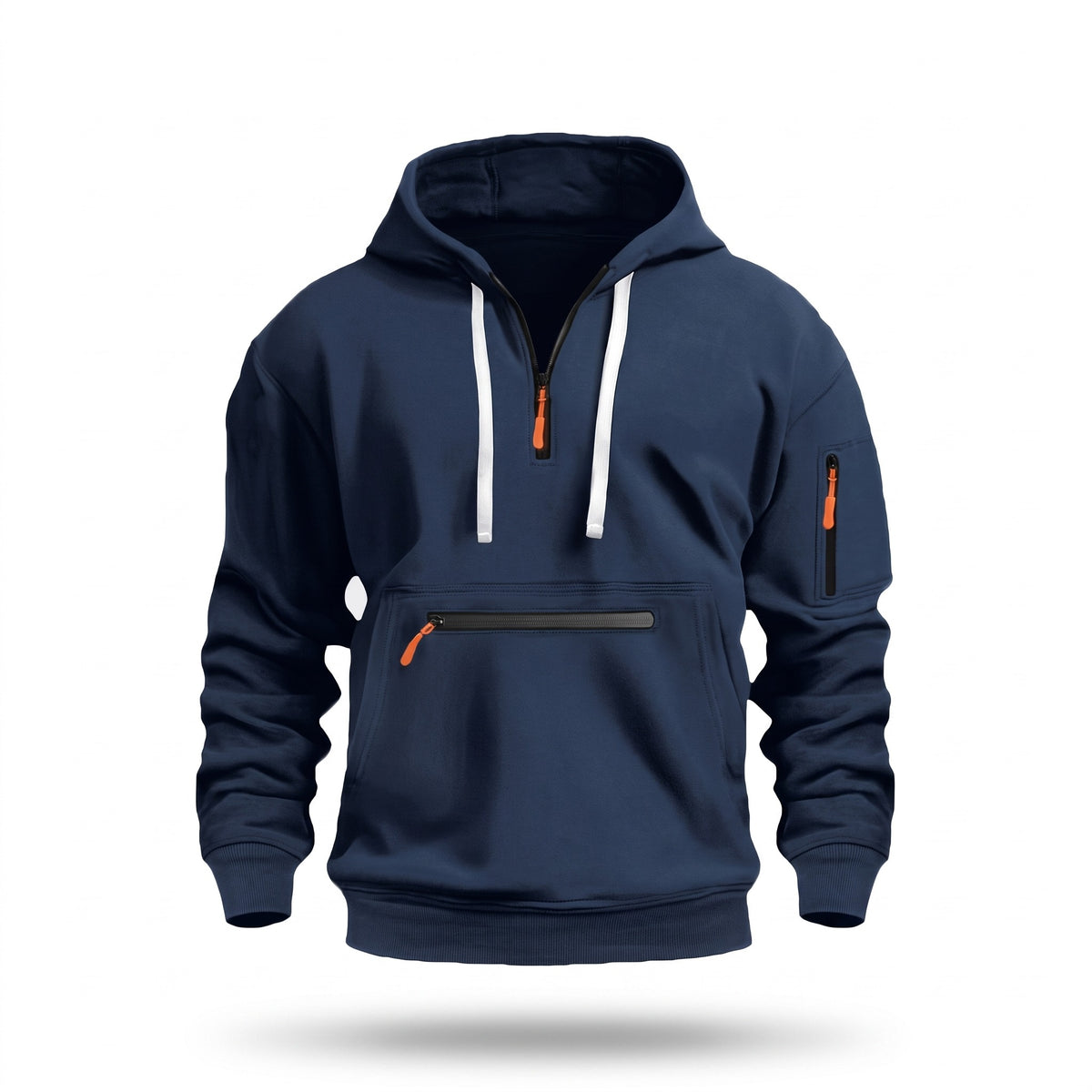 Men's Half Zip Hoodie Kangaroo Pocket Long Sleeve Casual Sweatshirt, product photo 1