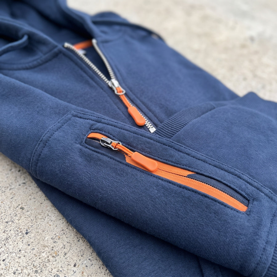 Men's Half Zip Hoodie Kangaroo Pocket Long Sleeve Casual Sweatshirt, product photo 4
