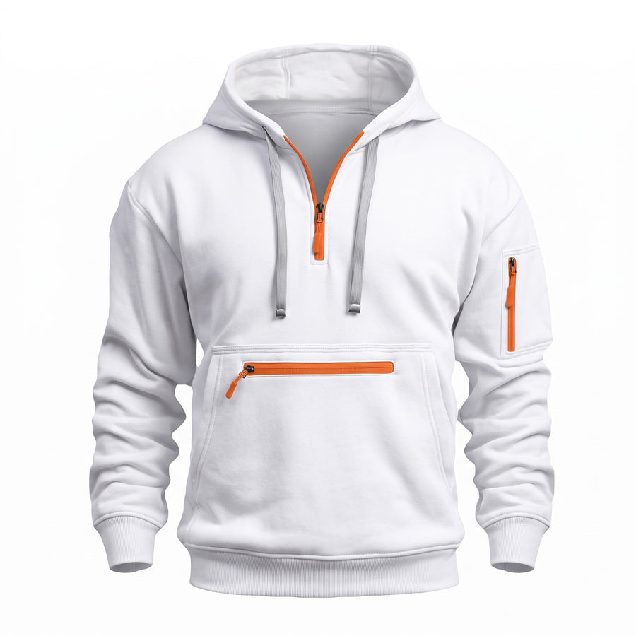 Men's Half Zip Hoodie Kangaroo Pocket Long Sleeve Casual Sweatshirt, product photo 13
