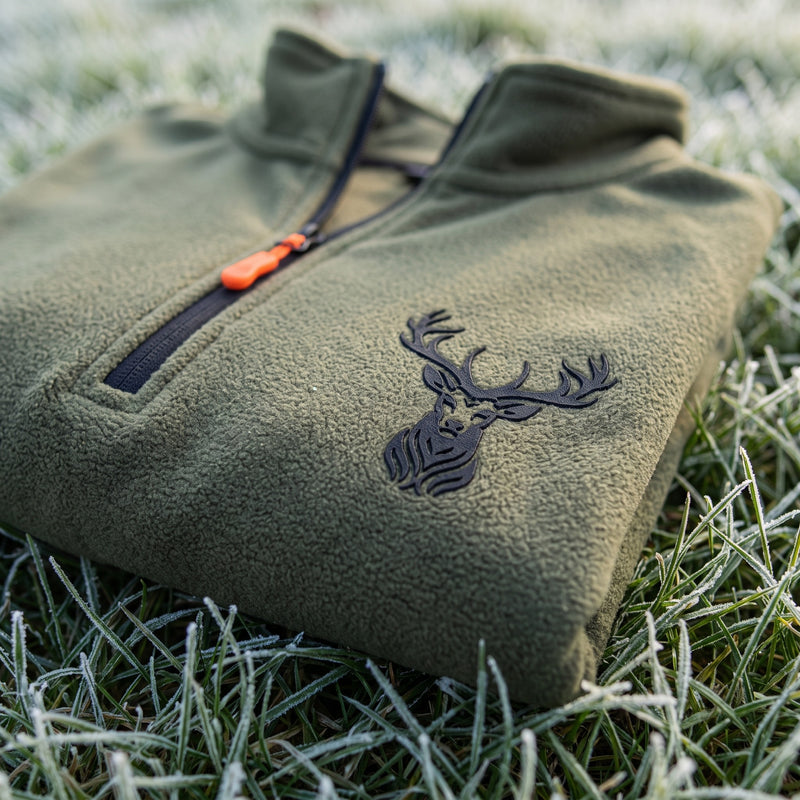 Men's Half Zip Sweatshirt Deer Print Stand Collar Pocket Pullover, product photo 4
