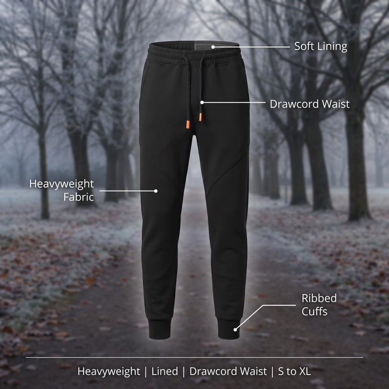 Men's Heavyweight Joggers Fleece Lined Drawstring Sport Sweatpants, product photo 2