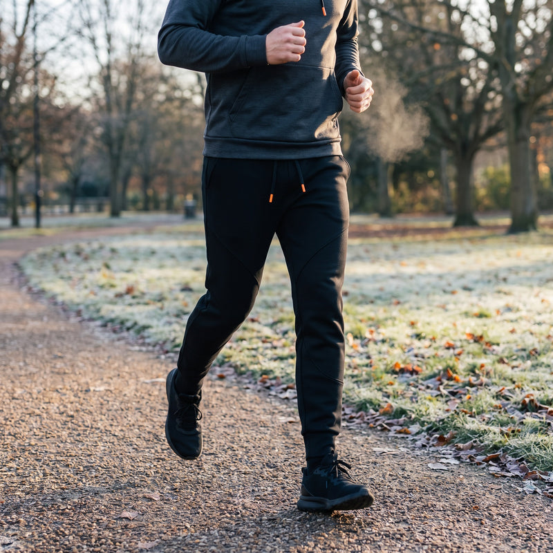 Men's Heavyweight Joggers Fleece Lined Drawstring Sport Sweatpants, product photo 5