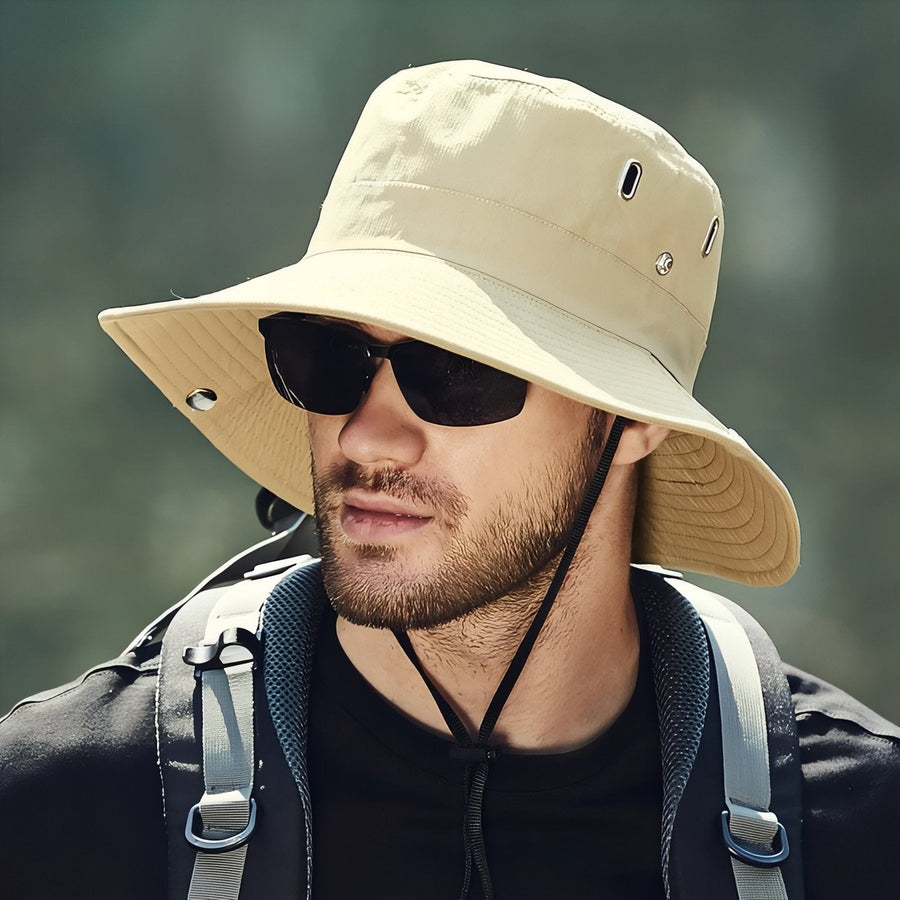 Men's Hiking Bucket Hat Wide Brim Outdoor Sun Protection Cap – product view 3 | Great Lakes Outdoor