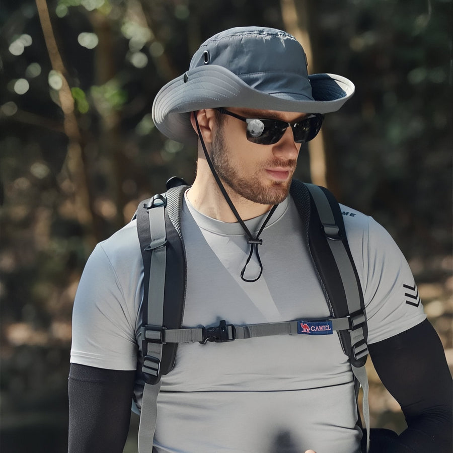 Men's Hiking Bucket Hat Wide Brim Outdoor Sun Protection Cap – product view 4 | Great Lakes Outdoor