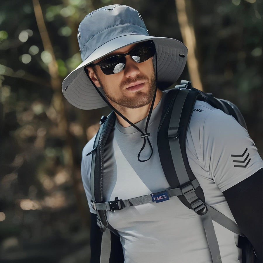 Men's Hiking Bucket Hat Wide Brim Outdoor Sun Protection Cap – product view 8 | Great Lakes Outdoor