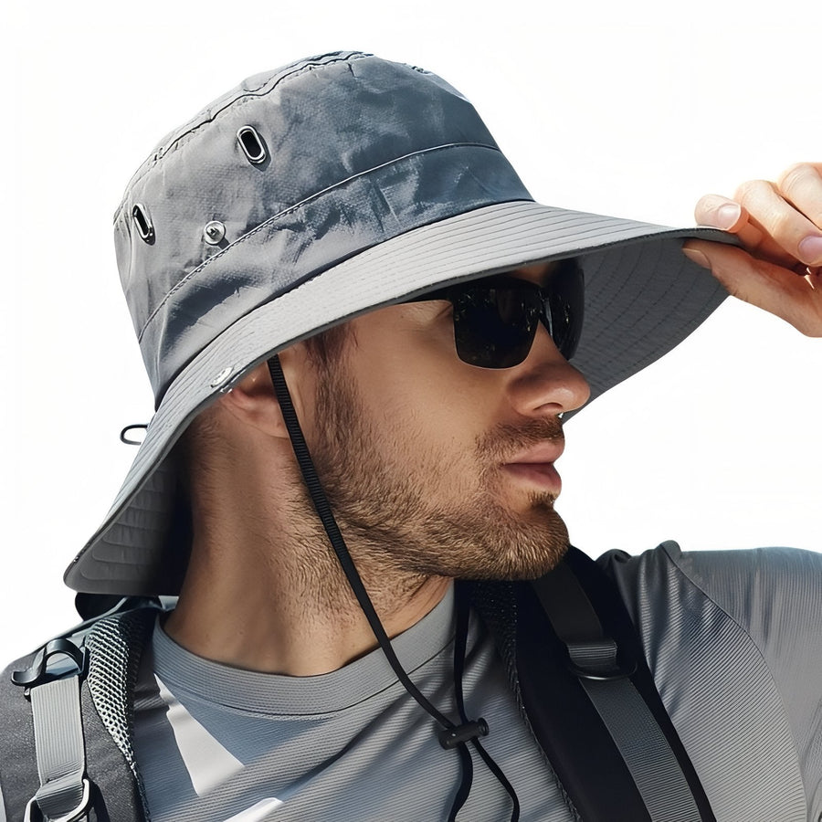 Men's Hiking Bucket Hat Wide Brim Outdoor Sun Protection Cap – product view 9 | Great Lakes Outdoor