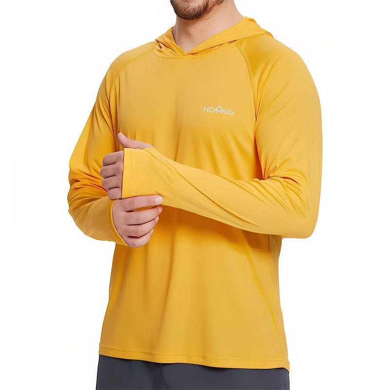 Men's Hiking Sun Shirt UPF 50+ Hooded Tee – product view 13 | Great Lakes Outdoor