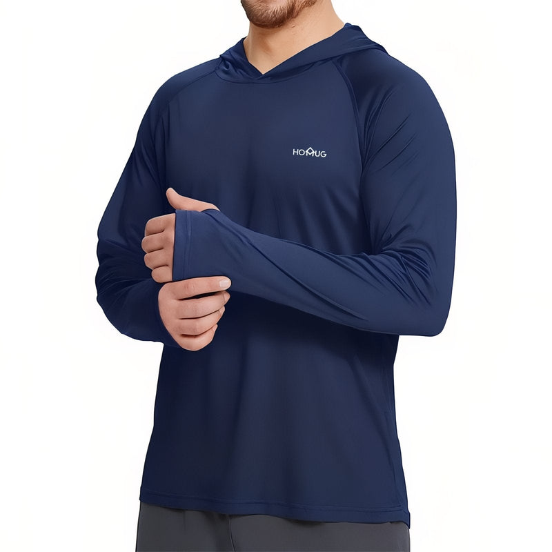 Men's Hiking Sun Shirt UPF 50+ Hooded Tee – product view 16 | Great Lakes Outdoor