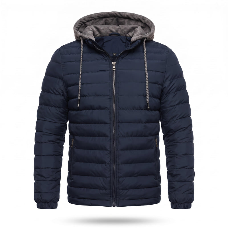 Men's Hooded Puffer Jacket Lightweight Insulated Quilted Winter Coat, product photo 7