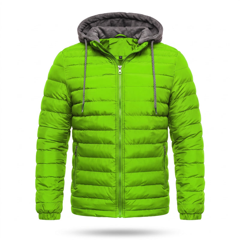 Men's Hooded Puffer Jacket Lightweight Insulated Quilted Winter Coat, product photo 8
