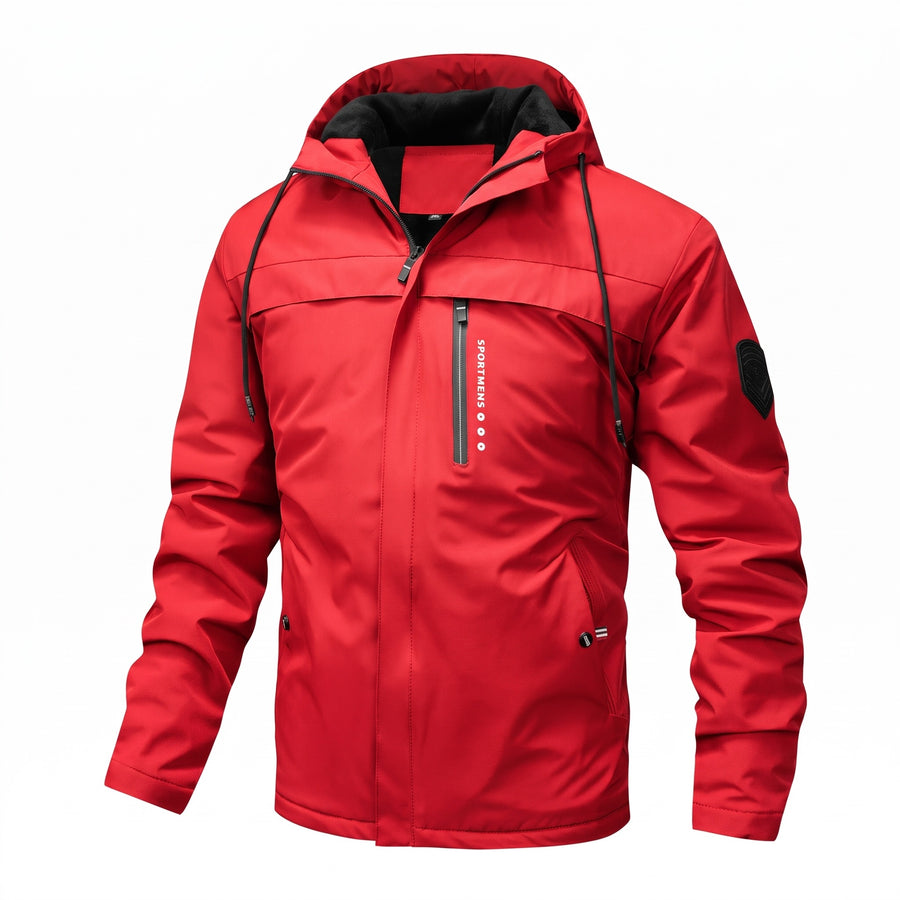 Men's Hooded Winter Jacket Thick Padded Warm Casual Fleece Coat, product photo 10