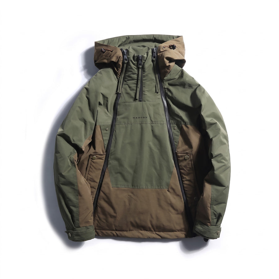 Men’s Insulated Double Zip Jacket Water Resistant Techwear Coat, product photo 1