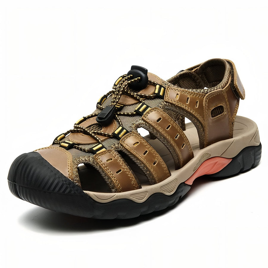 Men's Leather Hiking Sandals Outdoor Closed Toe Trail Shoes – product view 1 | Great Lakes Outdoor