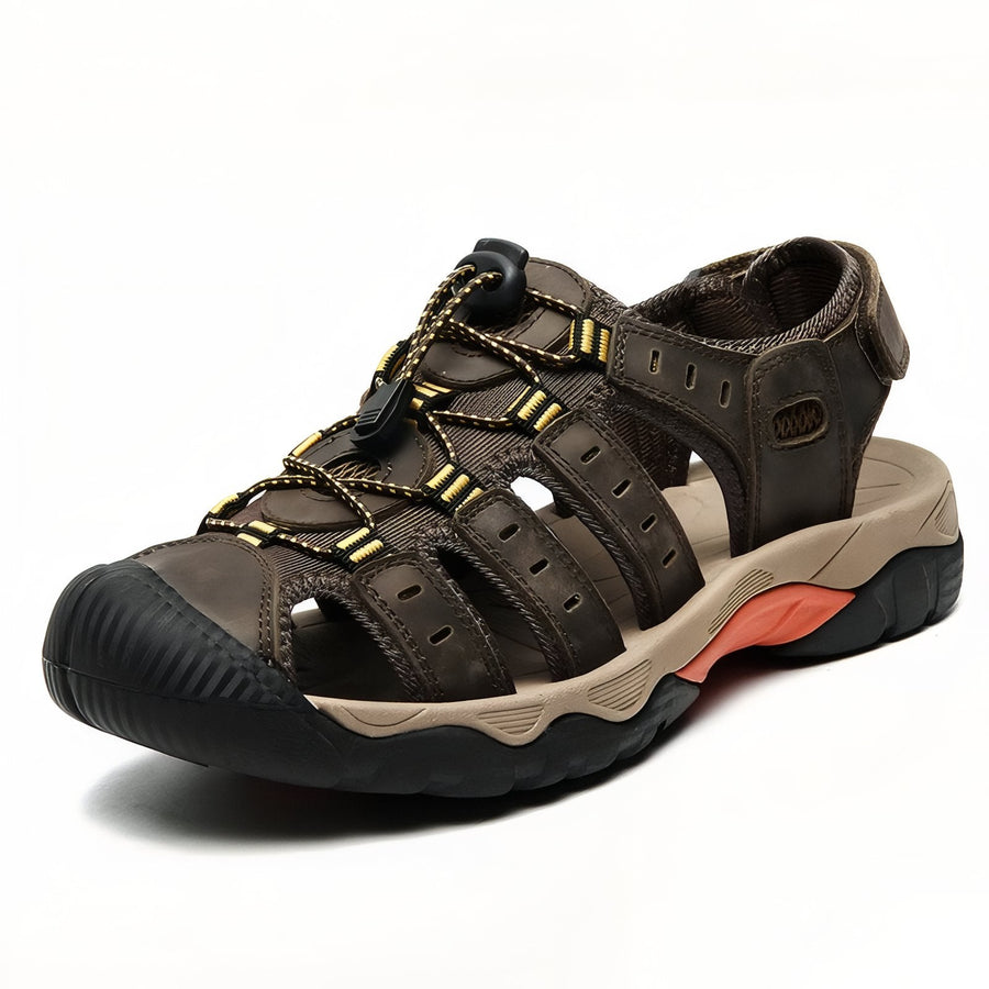 Men's Leather Hiking Sandals Outdoor Closed Toe Trail Shoes – product view 15 | Great Lakes Outdoor