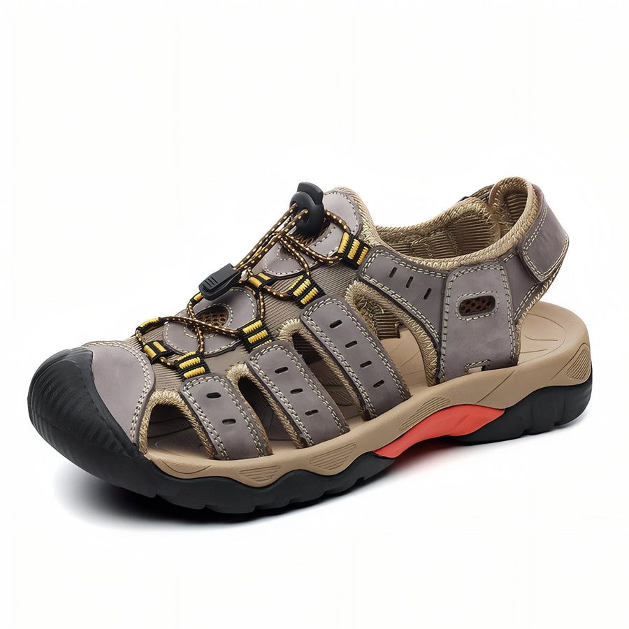 Men's Leather Hiking Sandals Outdoor Closed Toe Trail Shoes – product view 17 | Great Lakes Outdoor