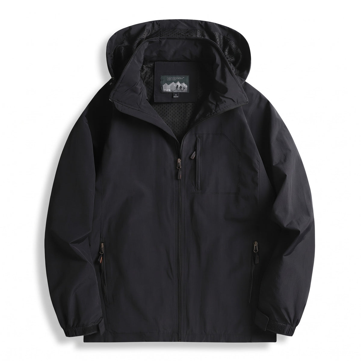 Men's Lightweight Hiking Jacket Stand Collar Multi Pocket Shell, product photo 1