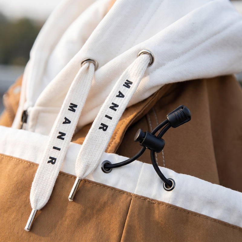 Men’s Lightweight Insulated Jacket Adjustable Hood Drawstring Hem, product photo 4