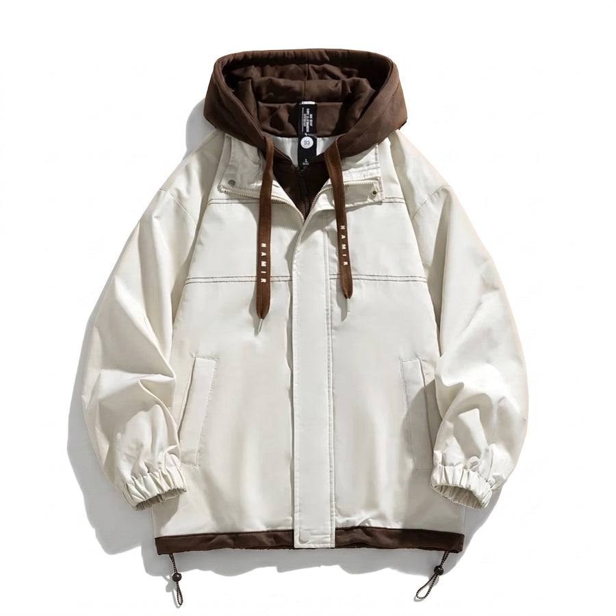 Men’s Lightweight Insulated Jacket Adjustable Hood Drawstring Hem, product photo 7