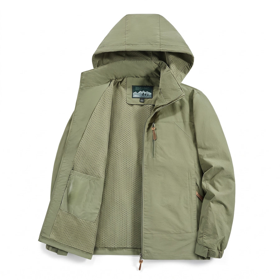 Men's Lightweight Polyamide Hooded Jacket Hiking Trekking Coat, product photo 1