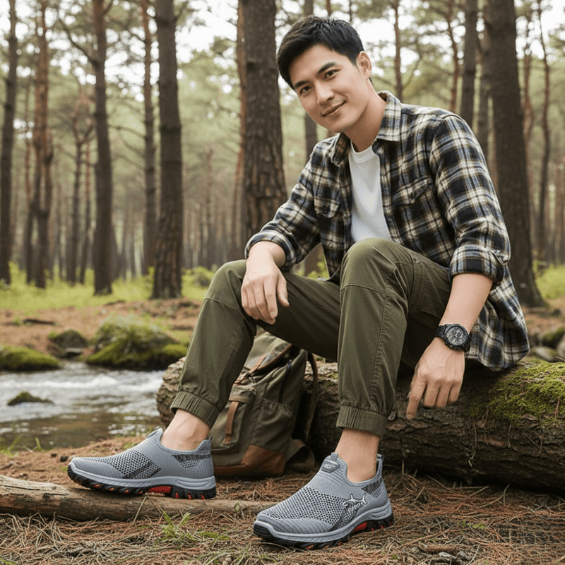 Men's Lightweight Slip-On Walking Shoes Breathable Outdoor Sneakers – product view 4 | Great Lakes Outdoor