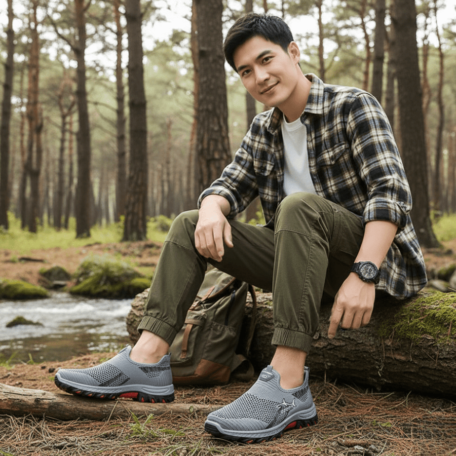 Men's Lightweight Slip-On Walking Shoes Breathable Outdoor Sneakers – product view 4 | Great Lakes Outdoor
