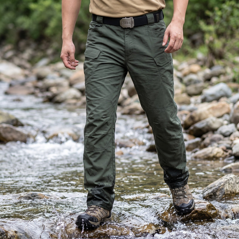 Men's Lightweight Tactical Pants 10 Pocket Water Repellent Trousers, product photo 5