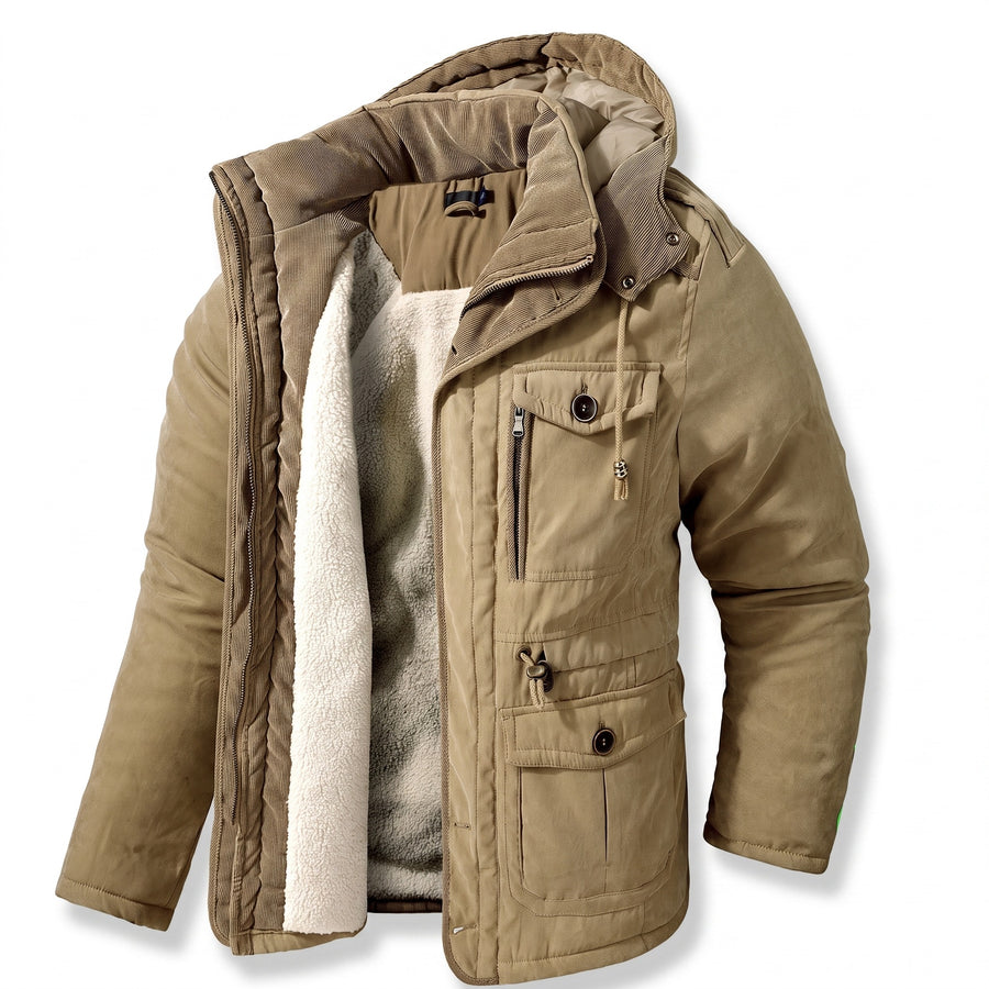 Men’s Lined Winter Jacket Warm Rugged Outdoor Field Coat, product photo 1