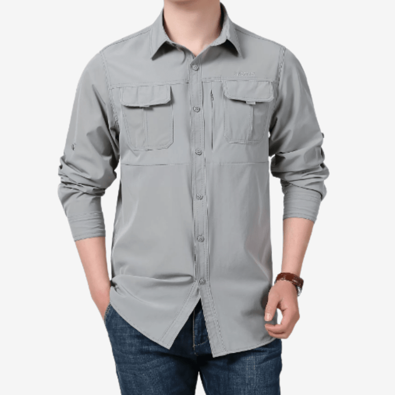 Men's Long Sleeve Breathable Hiking Shirt Trail Top – product view 8 | Great Lakes Outdoor