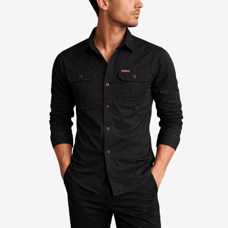 Men's Long-Sleeve Hiking Shirt Lightweight Durable Outdoor Button-Up – product view 6 | Great Lakes Outdoor