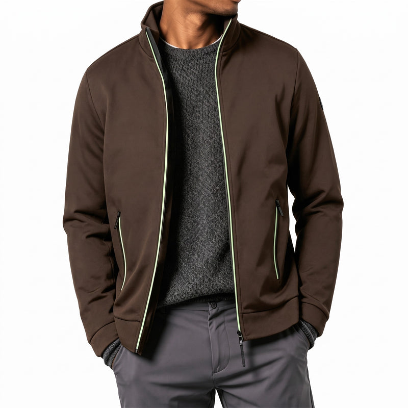 Men's Long Zip Sweater Autumn Winter Warm Knit Cardigan Jacket, product photo 9