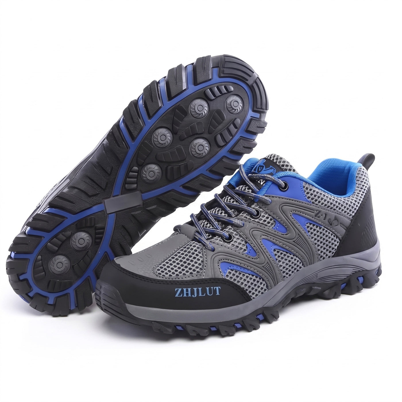 Men’s Low Hiking Shoes Breathable Mesh Rubber Lug Sole Trekking, product photo 1