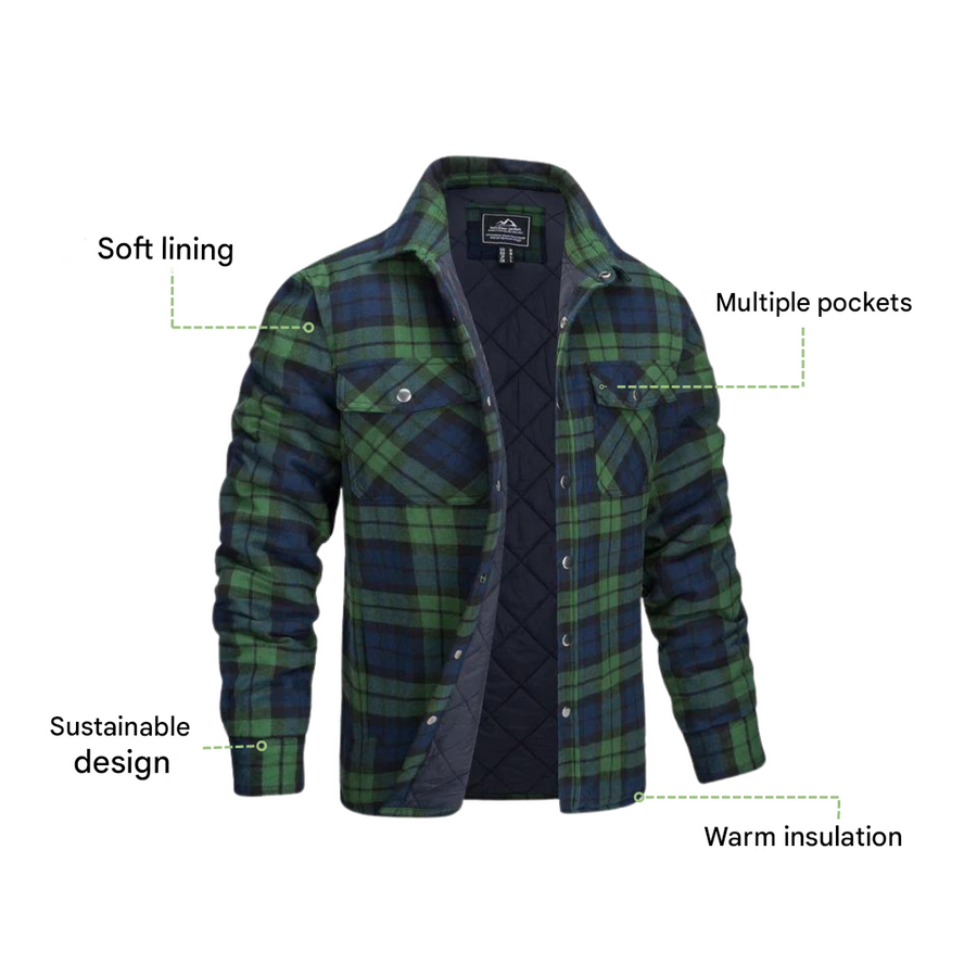 Men’s Lumberjack Jacket Lined Warm Durable Outdoor Work Coat – product view 9 | Great Lakes Outdoor
